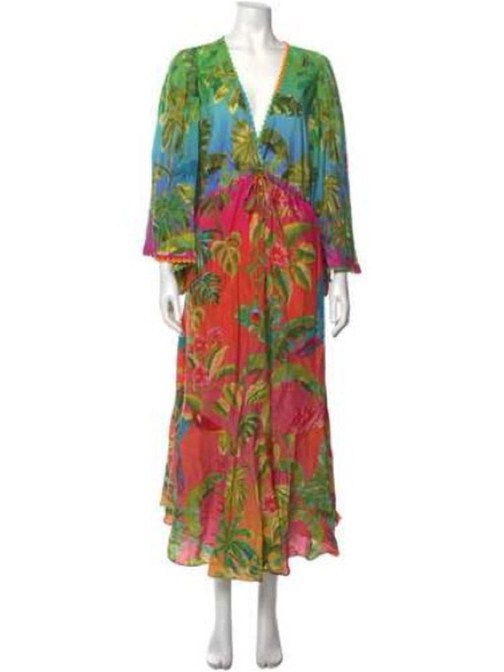Beautiful FARM Rio Tropical Multi-Color Maxi Dress!